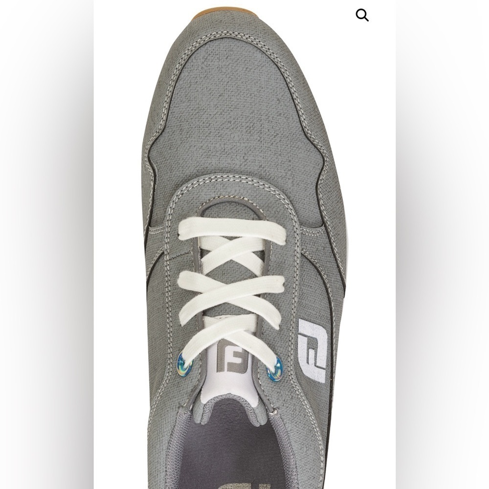 Women's FootJoy Sport Retro Gray and White Golf Shoes. Size 8.5